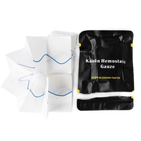 Гемостатичний бинт Kaolin Hemostatic Gauze Z-складений к.108 фото