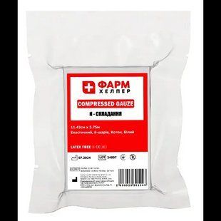 Бинт для тампонады Compressed Gauze 11.4см х 3.75м ФАРМ ХЕЛПЕР 000006309 фото