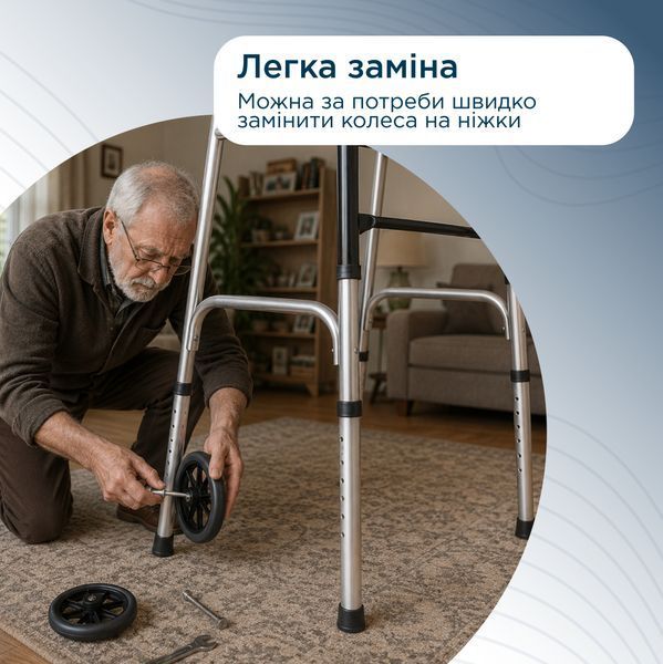 Ходунки складані з двома фіксаторами дорослі Doctor Life 10184SL/W (10184SL/W-2243) 10184SL/W-2243 фото