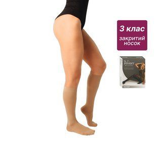 Гольфи компресійні медичні 3 клас (бежевий) стандартні Microtrans Мікрофібра 1404 фото
