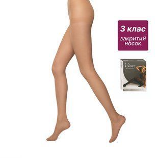 Колготи компресійні медичні 3 клас (бежевий) Microtrans Мікрофібра 1393 фото